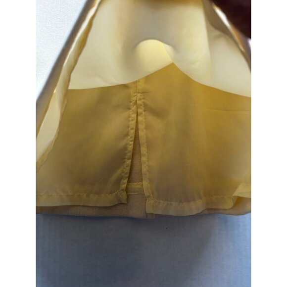 Vintage PANTHERA Cream Ivory Old Money Luxury Cottage Timeless Wool Skirt Sz 8 - Picture 3 of 6